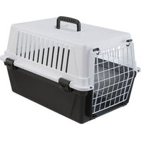 Produktbild von Ferplast Transportbox Mappa Mini aus Kunststoff für Hunde und Katzen Schwarz Weiß