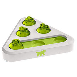 Ferplast Trea Intelligenzspielzeug für kleine Hunde und Katzen aus Kunststoff in Weiß und Grün - 1 Stk. – Bild 1 von 6