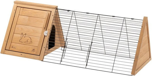 Produktbild von Ferplast Twingloo Kleintierhaus aus Holz für Kaninchen und Meerschweinchen 120 x 51 x 43 cm