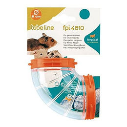 Ferplast Verbindungszubehör Tubeline und Curve aus Kunststoff für Hamster und Mäuse in Orange – Bild 1 von 4