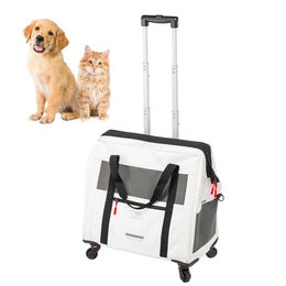 Ferplast Voyager Trolley Tragetasche für Hunde und Katzen aus Kunstleder Weiß Größe M für mittlere Rassen – Bild 1 von 11