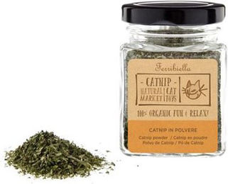Ferribiella Katzenminze-Pulver Catnip-Spielzeug im Glas Grün – Bild 1 von 2