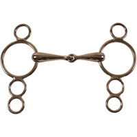 Produktbild von Fester Pferdezügel Umbria Equitazione Braun Silber