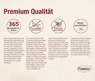 Produktbild von Fidelio Meisenknödel mit Netz proteinreich und energiereich für Wildvögel 8,3 kg
