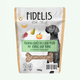 Produktbild von Fidelio Trainingsknöchelchen für Pferde mit Kürbis und Birne 100g