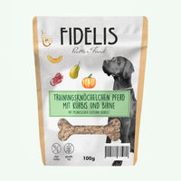Produktbild von Fidelio Trainingsknöchelchen für Pferde mit Kürbis und Birne 100g