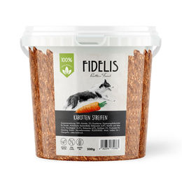 Produktbild von Fidelio Veggie Streifen Karotte Kausnack Vegan ohne tierisches Protein 500g