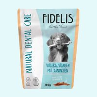 Produktbild von Fidelio Vitalkaustange Kaninchen und Rind Zahnpflege-Snack für Hunde getreidefrei 150g