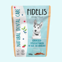 Produktbild von Fidelio Zahnpflege-Snack für Kaninchen mit Rind getreidefrei und ohne Konservierungsstoffe 150g