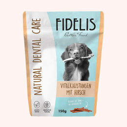 Produktbild von Fidelio Zahnpflege-Snack Hirsch und Rind getreidefrei 150g