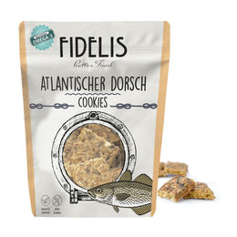 Produktbild von Fidelis Belohnungssnack Atlantischer Dorsch Cookies 100g getreidefrei und glutenfrei