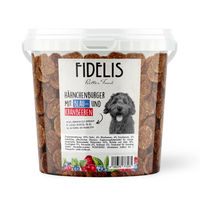 Produktbild von Fidelis Belohnungssnack Hähnchenburger mit Blaubeeren und Kranbeeren getreidefrei mit hohem Fleischanteil 800g