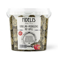 Produktbild von fidelis.dog Belohnungssnack Kabeljau Medaillons mit Apfel getreidefrei monoprotein 500g