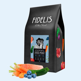 Fidelis.dog Getrocknetes Lachs-Menü Hundefutter mit hohem Fischanteil getreidefrei und zuckerfrei 5kg – Bild 1 von 6