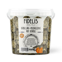 Produktbild von fidelis.dog Hund Leckerli Kabeljau Medaillons mit Kürbis getreidefrei 500g