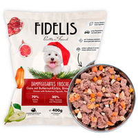 Produktbild von fidelis.dog Hundefutter Gans mit Butternut-Kürbis, Birne und Feigen gefroren 400g