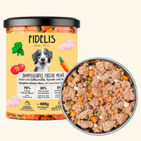 Produktbild von fidelis.dog Hundefutter Huhn mit Süßkartoffel, Karotte und Apfel, getreidefrei und sensitive, 400g Glas