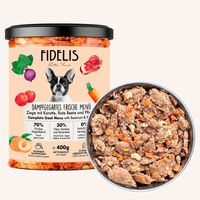 Produktbild von fidelis.dog Hundefutter Ziege mit Karotte, Rote Beete und Pfirsich, getreidefrei und hypoallergen, 400g