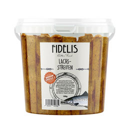 Produktbild von fidelis.dog Hundetrockenfleisch Lachsstreifen getreidefrei und glutenfrei 800g