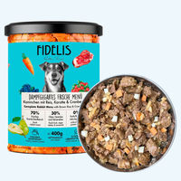 Produktbild von fidelis.dog Kaninchen mit Reis, Karotte und Cranberries im Glas ohne Konservierungsstoffe 400g