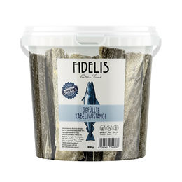 fidelis.dog Naturkaukartikel gefüllte Kabeljauhautstange für Hunde ohne Farb- und Aromastoffe sowie Konservierungsstoffe 800g – Bild 1 von 1
