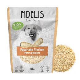 Produktbild von fidelis.dog Pastinake Flocken Nahrungsergänzung für Hunde 150g