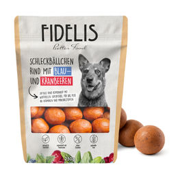 fidelis.dog Schleckbällchen mit Rind, Blaubeeren und Cranberry für Hunde – Bild 1 von 1
