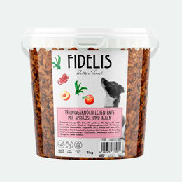 Produktbild von fidelis.dog Trainingsknöchelchen Ente mit Alge und Aprikose 1kg