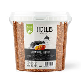 Produktbild von fidelis.dog Veggie Streifen Süßkartoffel Vegan Ohne tierisches Protein 500g