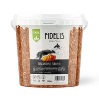 Produktbild von fidelis.dog Veggie Streifen Süßkartoffel Vegan Ohne tierisches Protein 500g
