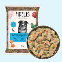 Produktbild von Fidelis Hundefutter Senior Pute mit Süßkartoffel Erbsen und Spinat getreidefrei 500g gefroren