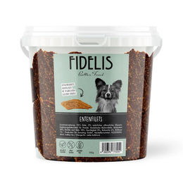 Fidelis Hundeleckerlis Entenfilets getrocknetes Monoprotein getreidefrei 500g Eimer – Bild 1 von 5