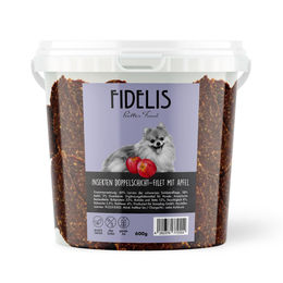 Produktbild von FIDELIS Kausnack Insekten Doppel Schichtfilet mit Apfel ohne Konservierungsstoffe 600g