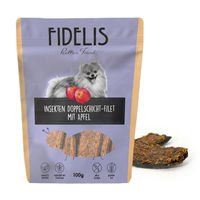 Produktbild von FIDELIS Kausnack Insekten Doppel Schichtfilet mit Apfel ohne Konservierungsstoffe für alle Altersstufen