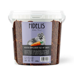 FIDELIS Kausnack Insekten Doppel Schichtfilet mit Karotte ohne Konservierungsstoffe 600g – Bild 1 von 1