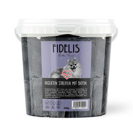 Produktbild von Fidelis Kausnack Insekten Streifen mit Biotin Monoprotein ohne Konservierungsstoffe 500g