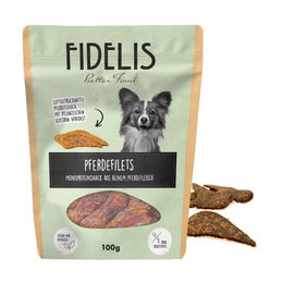 Fidelis Pferdefilet Streifen Hundetrockenfleisch 100g – Bild 1 von 5