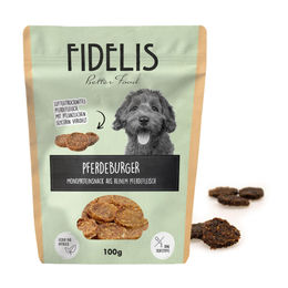 Fidelis Premium Naturleckerlis für Hunde Pferdefleisch Trockenfleisch 100g – Bild 1 von 5