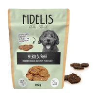 Produktbild von Fidelis Premium Naturleckerlis für Hunde Pferdefleisch Trockenfleisch 100g