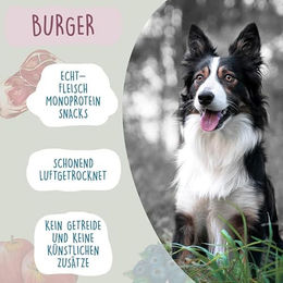 Fidelis Putenburger Häppchen für Hunde 100g - Luftgetrocknete Monoprotein Leckerlis aus Pute, getreidefrei und ohne Konservierungsstoffe – Bild 1 von 5
