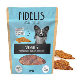 Fidelis Putenfilet Streifen für Hunde 100g getreidefrei und monoproteinreich – Bild 1 von 5