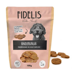 Fidelis Rinderburger Hundeleckerlis aus Rind und Insekten getreidefrei 100g – Bild 1 von 5