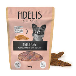 Fidelis Rinderfilet Streifen Hundeleckerli getreidefrei und monoprotein 100g – Bild 1 von 4