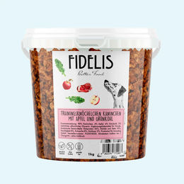 Produktbild von Fidelis Trainingsknöchelchen für Kaninchen mit Apfel und Grünkohl getreidefrei 1kg