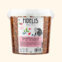 Produktbild von Fidelis Trainingsknöchelchen Huhn mit Blaubeeren und Kranbeeren 1kg Eimer