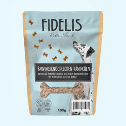 Produktbild von Fidelis Trainingsknöchelchen Kaninchen getreidefrei mit hohem Fleischanteil 100g