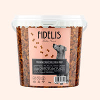 Produktbild von Fidelis Trainingsknöchelchen Rind getreidefrei Monoprotein 1kg-Eimer