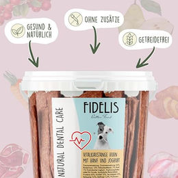 Fidelis Vitalkaustange Huhn mit Hanf und Joghurt Zahnpflege-Snack für Hunde getreidefrei 500g – Bild 1 von 5