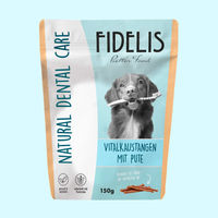 Produktbild von Fidelis Vitalkaustange Pute und Rind Zahnpflege-Snack für Hunde getreidefrei 150g