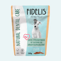 Produktbild von Fidelis Zahnpflege-Snack Ente und Rind Getreidefrei Monoprotein für Senior Hunde 150g